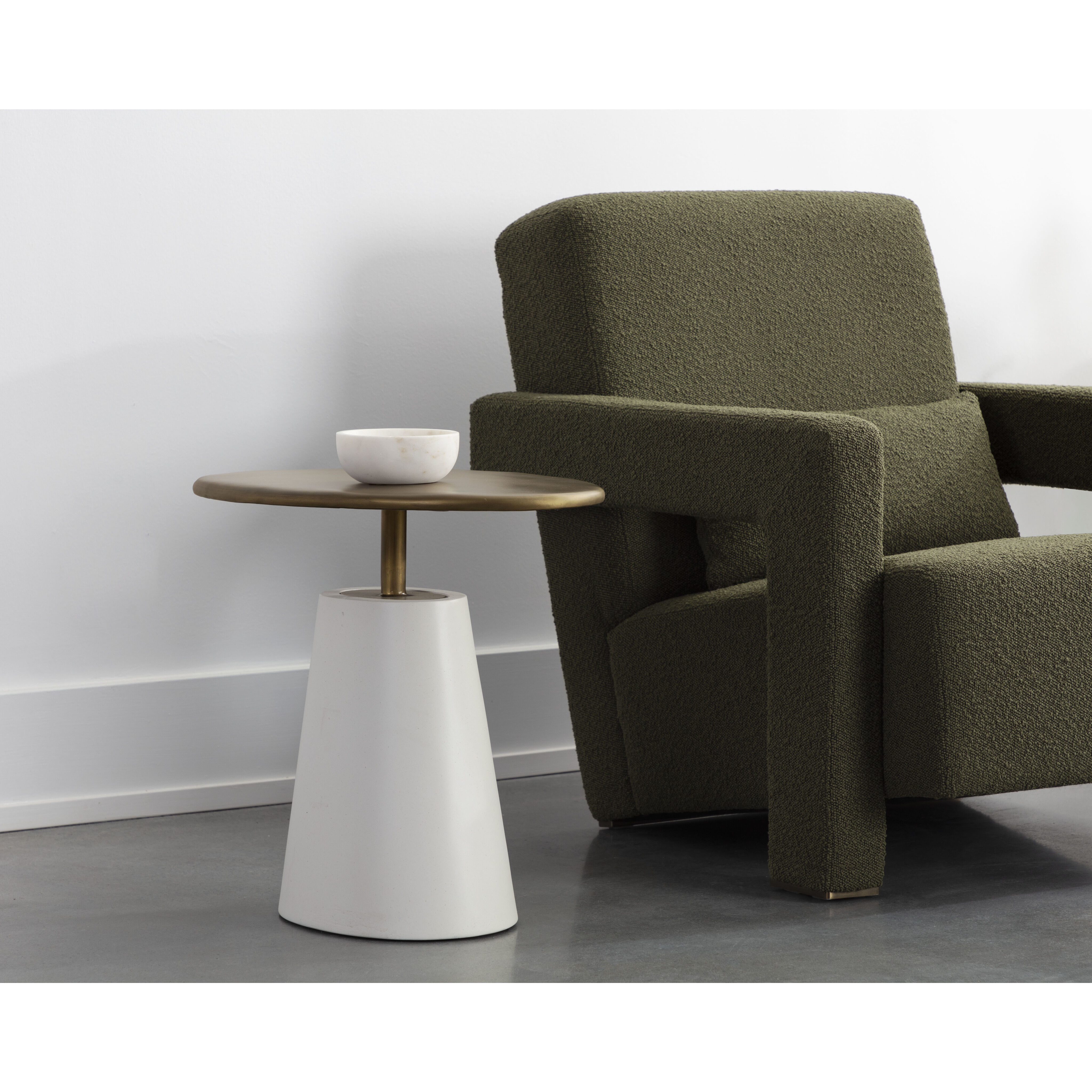 Kadin 22.75 X 19 inch White Outdoor Side Table